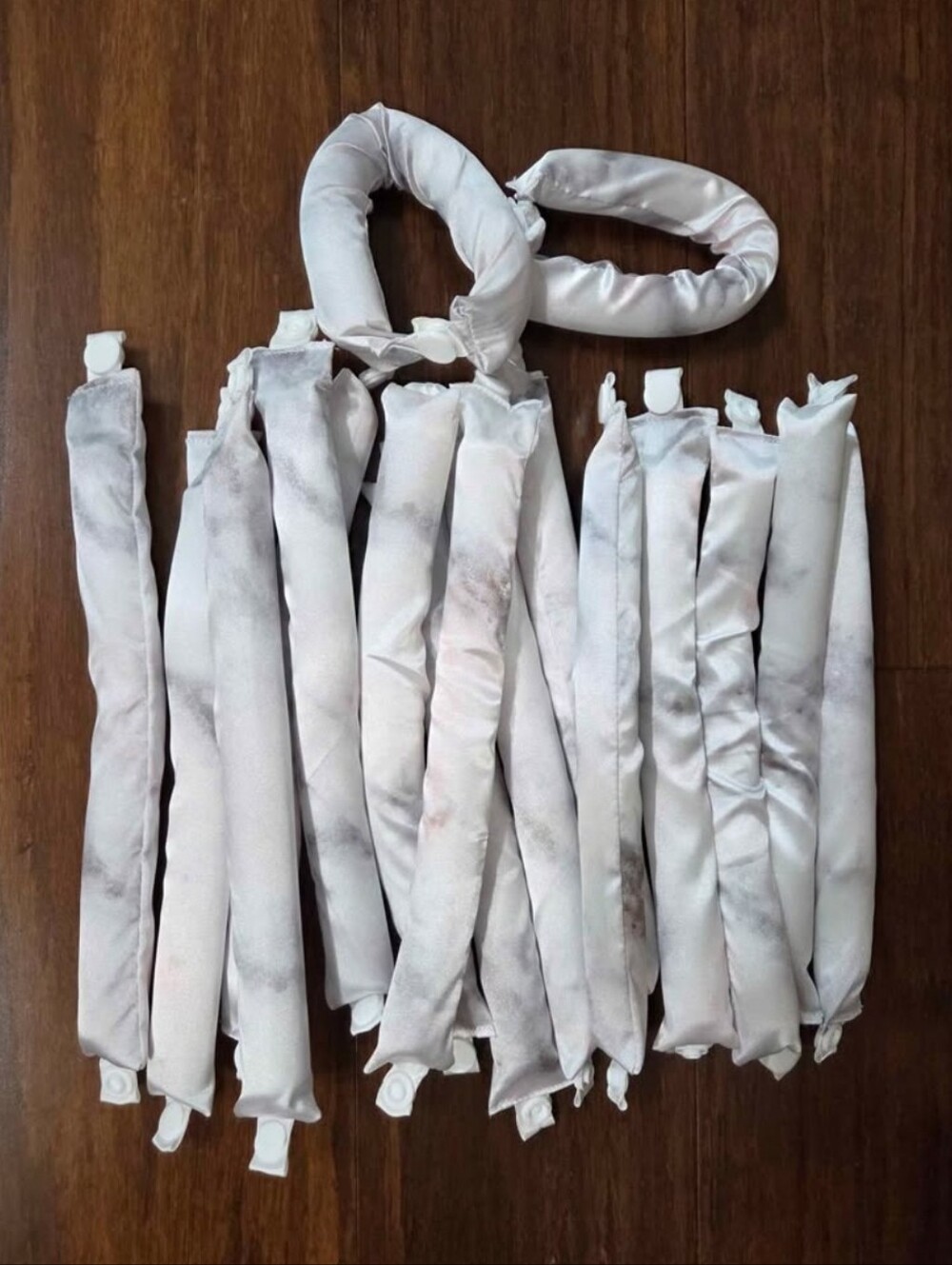 16 Kitsch Marble Satin Pillow heatless sleep in curlers hair curling damage free